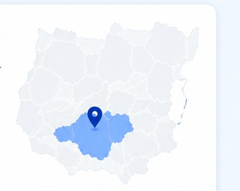 対応エリアを示す地図